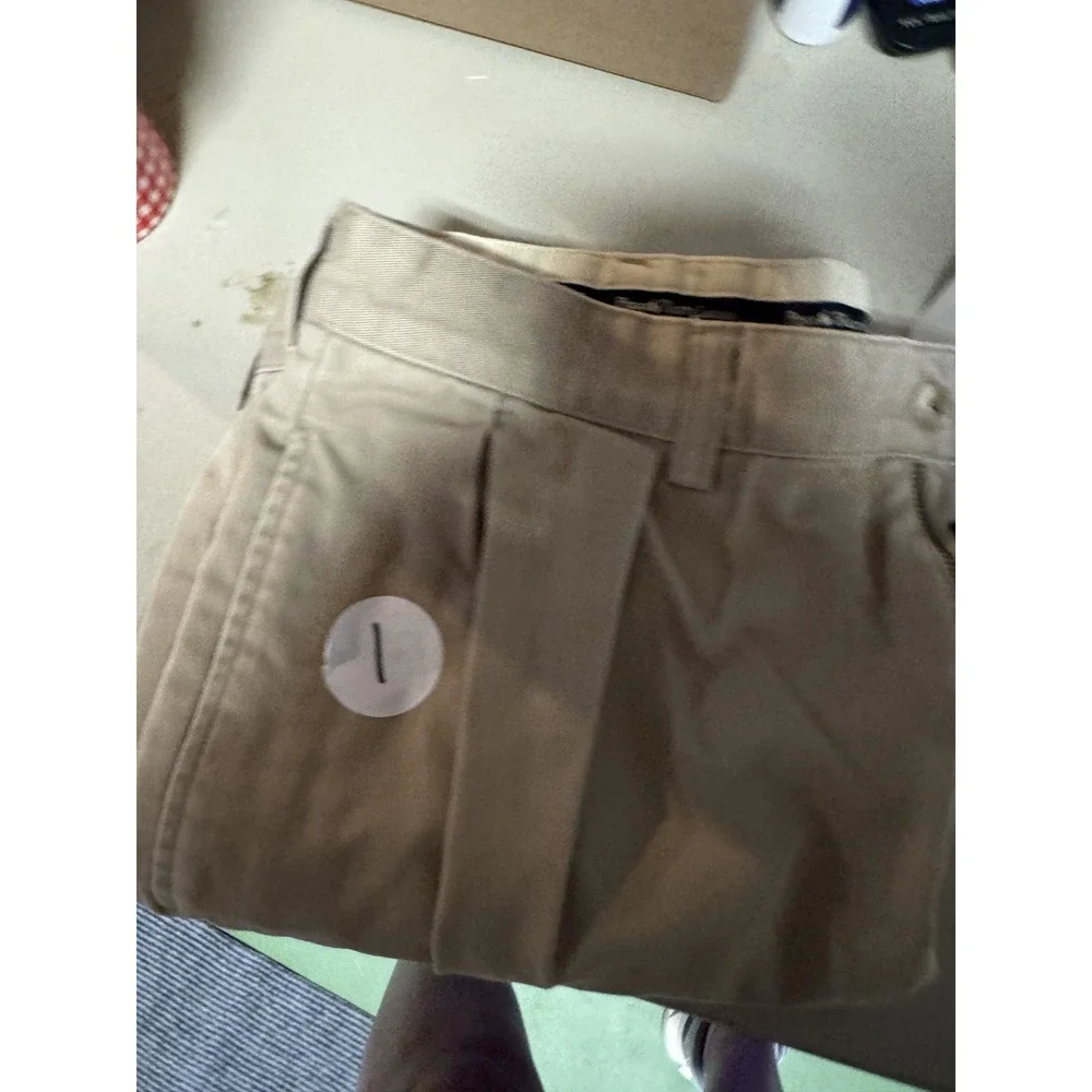 Polo Ralph Lauren Andrew Pants Mens Size 34x32 Khaki Vintage Baggy Pleated Chino